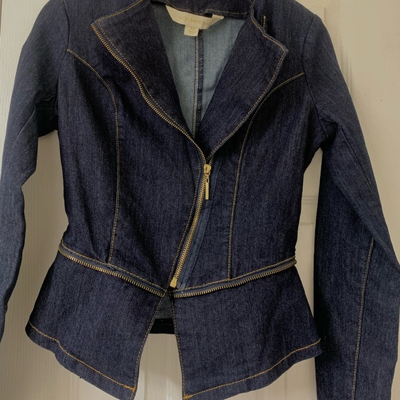 Nicki Minaj Peplum Denim Jacket - Picture 1 of 8